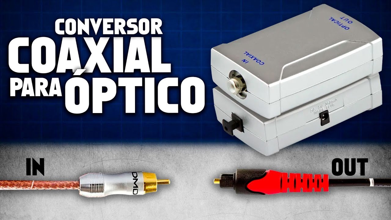 Conversor de Áudio Coaxial para Óptico