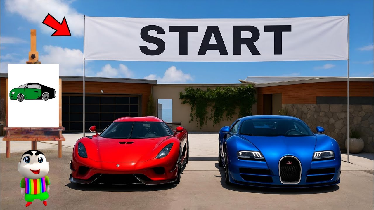 FRANKLIN AND SHINCHAN DRAWING SUPERCARS FOR A RACE BY USING MAGICAL PAINTING BOARD IN GTA 5