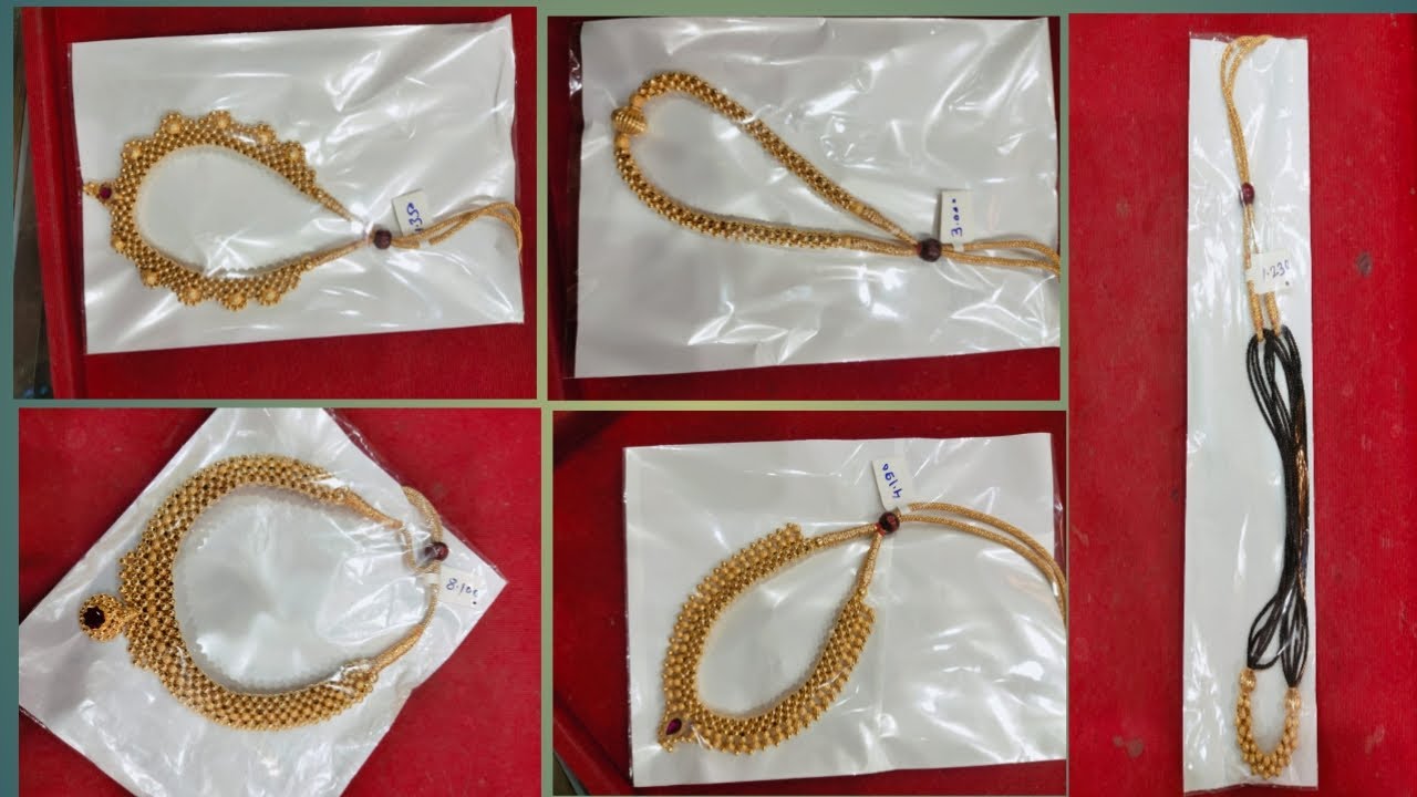 latest#gold mangalsutra designs with weight /gold mangalsutra Thushi designs