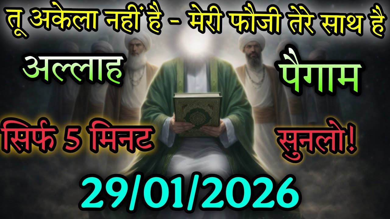 ✅ 29/01/2026 तू अकेला नहीं है मेरी फौजी तेरे साथ है अल्लाह का पैगाम है 