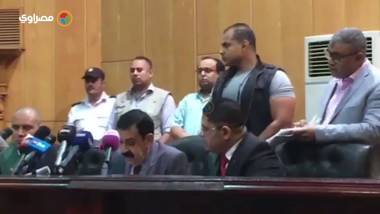 لحظة النطق بالحكم على المتهمين في قضية أحداث مجلس الوزراء