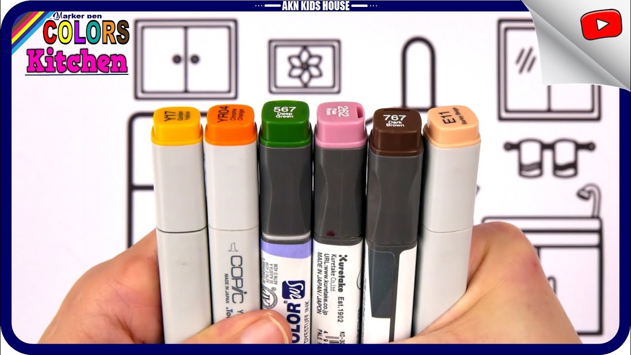 ( Quality Felt Pen ) Kitchen Coloring Pages / Kitchen Stuff / Akn Kids House