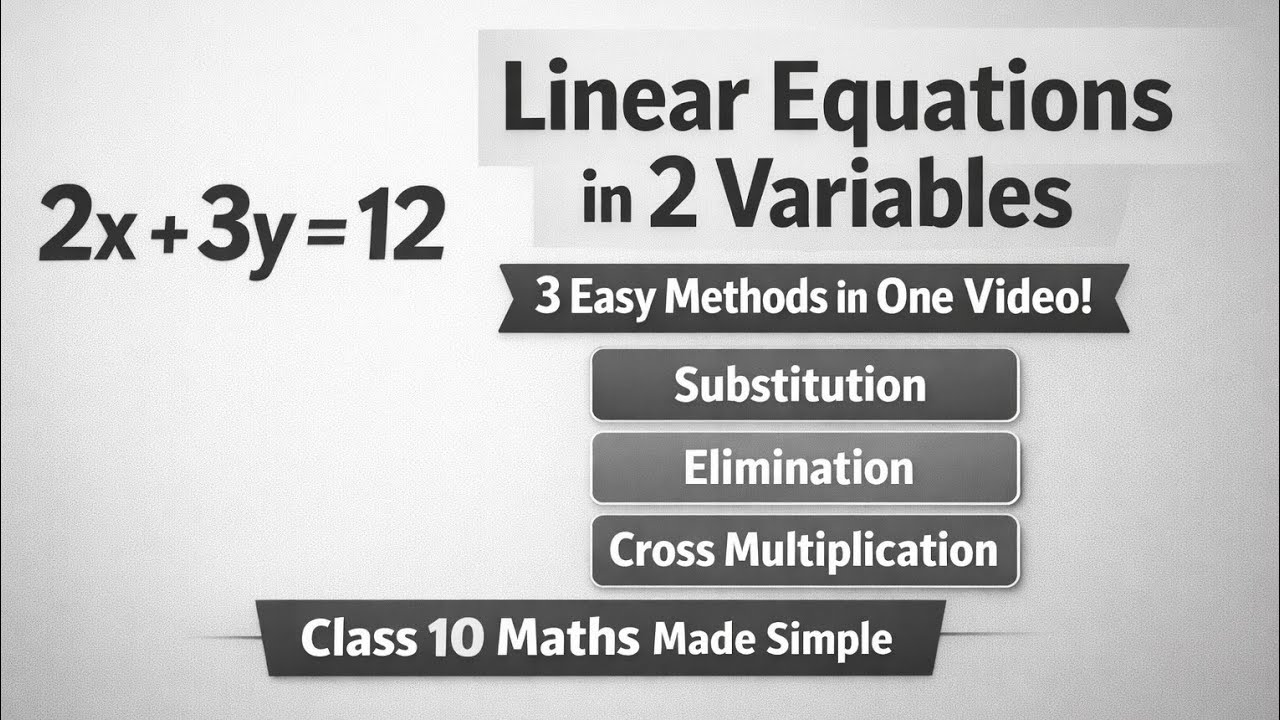 How to Solve Linear Equations in Two Variables – Step by Step Tutorial
