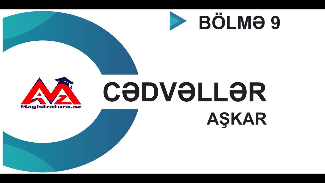 Aşkar cədvəllər-Elsevər Məmmədov