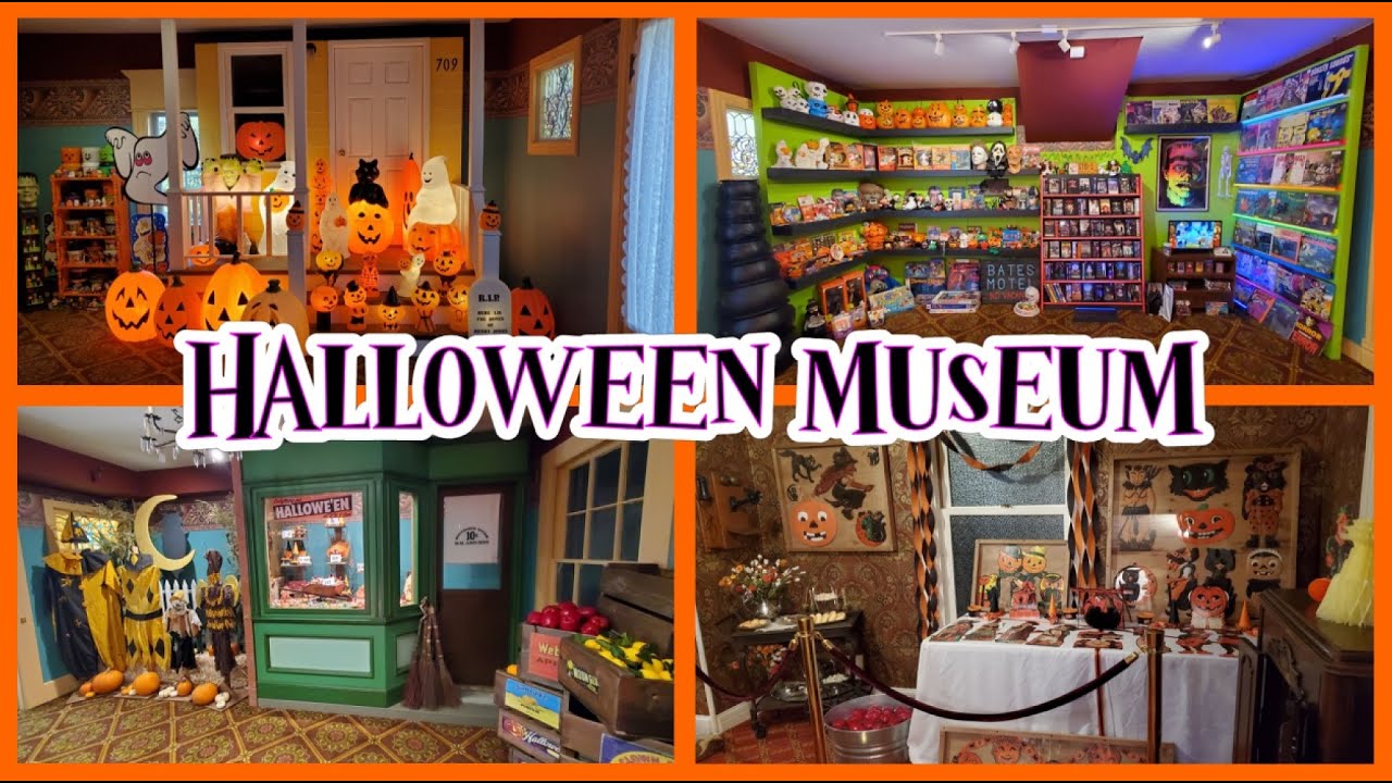 We made a Halloween Museum! Huge Vintage Decorations Collection Tour