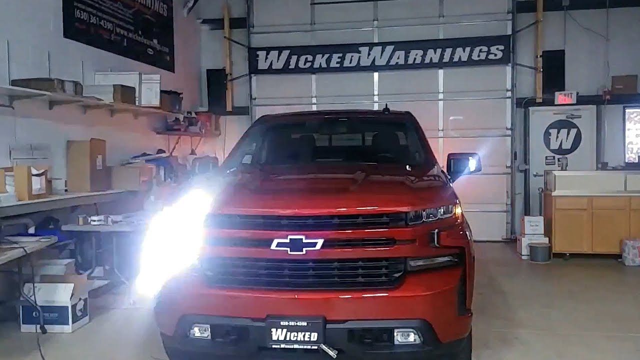 Demo: New Chevrolet Trucks Strobe Factory DRL and Mirror Lights with Auto Flasher