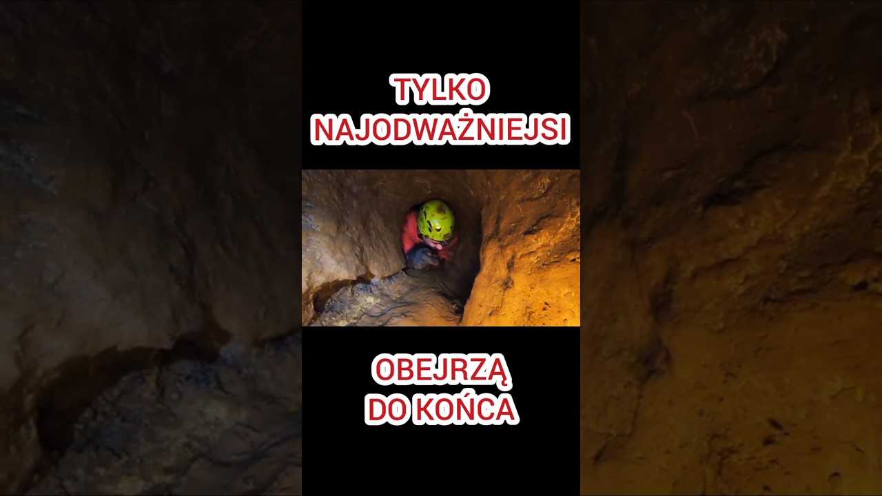 🟢 W tej jaskini jest ...  😱 to miejsce jest bardzo ciasne!  #ciekawostki #jaskinia #caving #przygoda