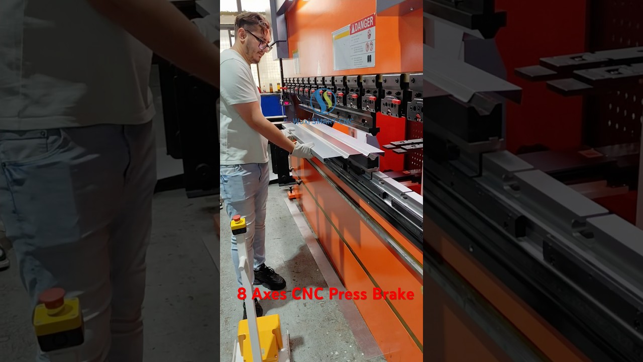 8 Axes 110ton CNC Press Brake 66T Controller #fabrication #steelfab #machine #pressbrake