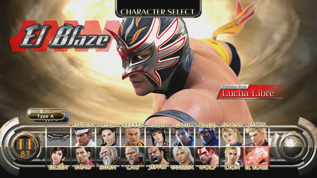 Virtua Fighter 5 - El Blaze Playthrough (XBOX 360)