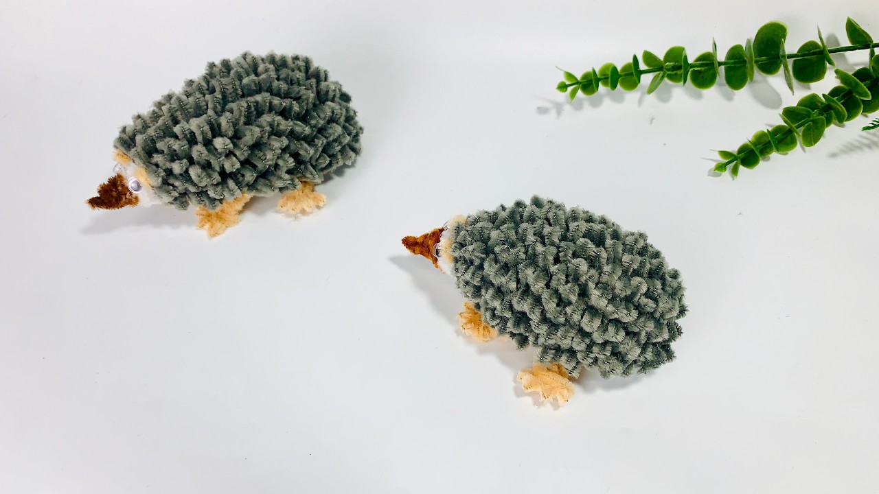 DIY Hedgehog with pipe cleaner crafts | Easy Pipe Cleaner Craft | DG Handmade