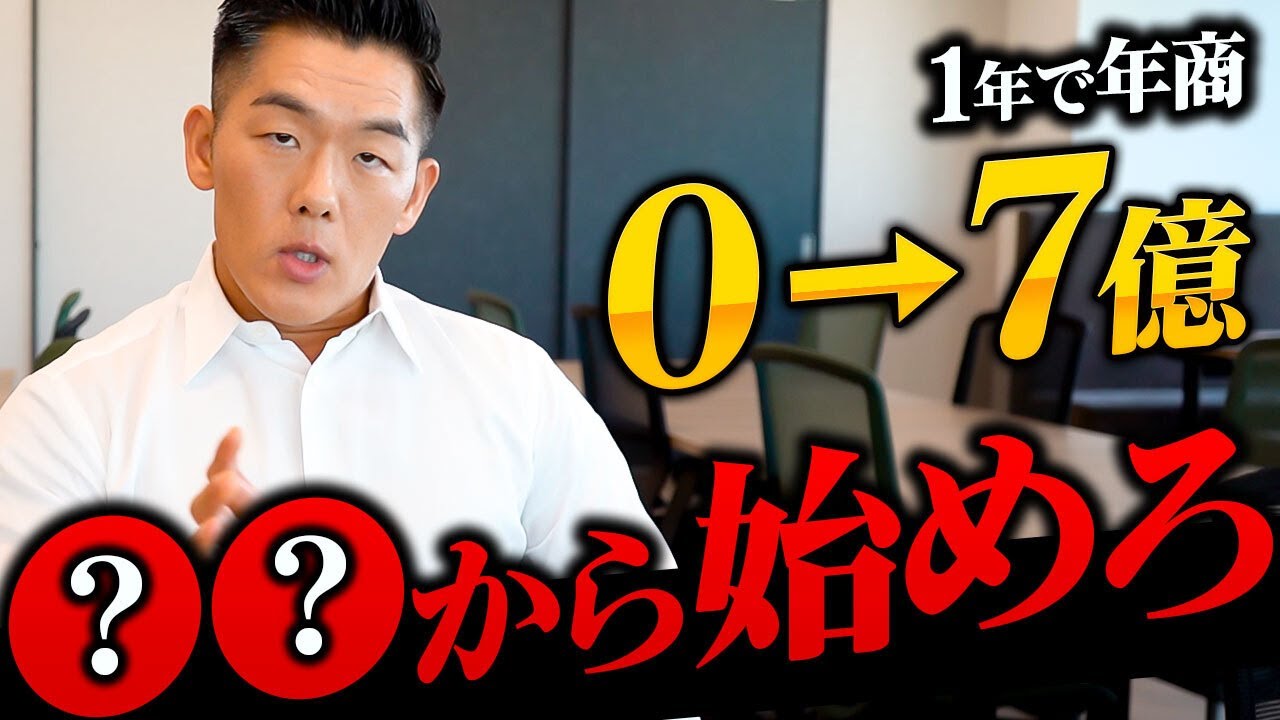 【特別公開】創業1年目から7億円の売上を達成したロードマップ大公開！起業前に○○をしていた！？