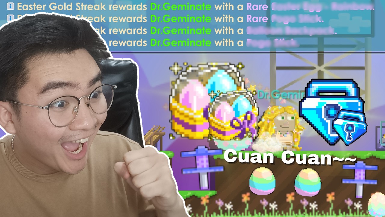 PANEN NOTIF CUY!! Gacha Easter GACORR~~ | Growtopia Easter 2026