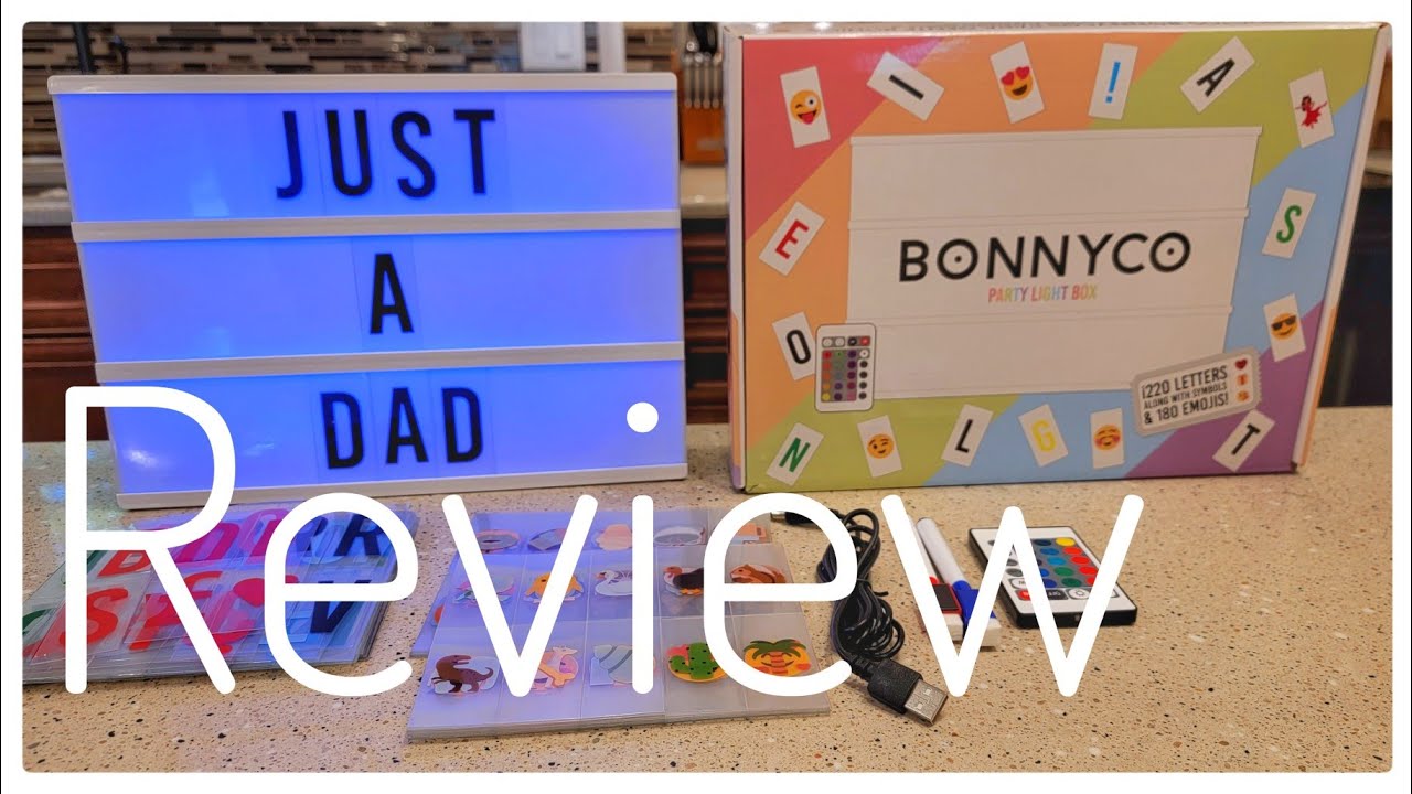 REVIEW Bonnyco Cinema Light Box Color Changing 400 Letters LED