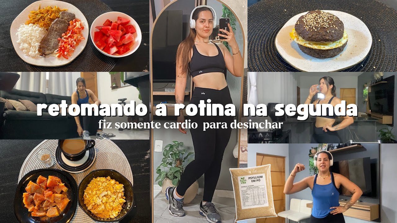 VLOG: rotina 5:30am, tomando Psyllium, Cardio em casa, bombom de maracujá protéico!