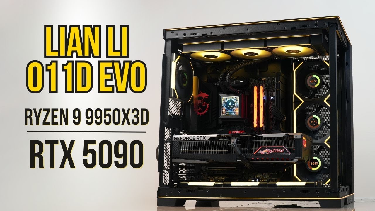 Lian Li O11D EVO RGB Ultimate High-End RTX 5090 4k Gaming Build | Ryzen 9 9950X3D