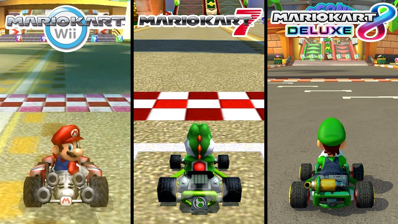 Evolution of Mario Kart Wii Coconut Mall (2008 - 2022)