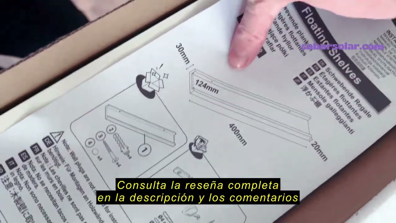 Reseña del BONTEC Estanteria Pared, 2 Baldas Flotantes Pared 40x15 cm con Borde Protector, Resistenc