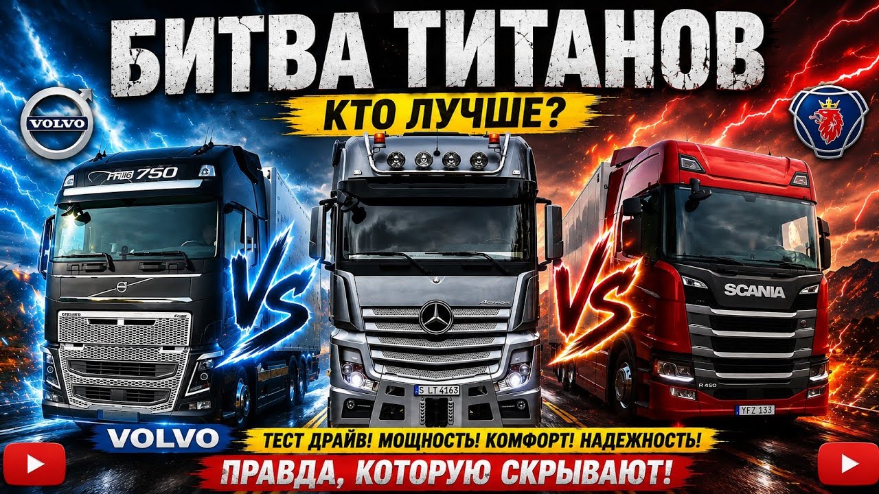 Битва Титанов: Мерседес vs Вольво vs Скания !!! Какой из трех лучший?