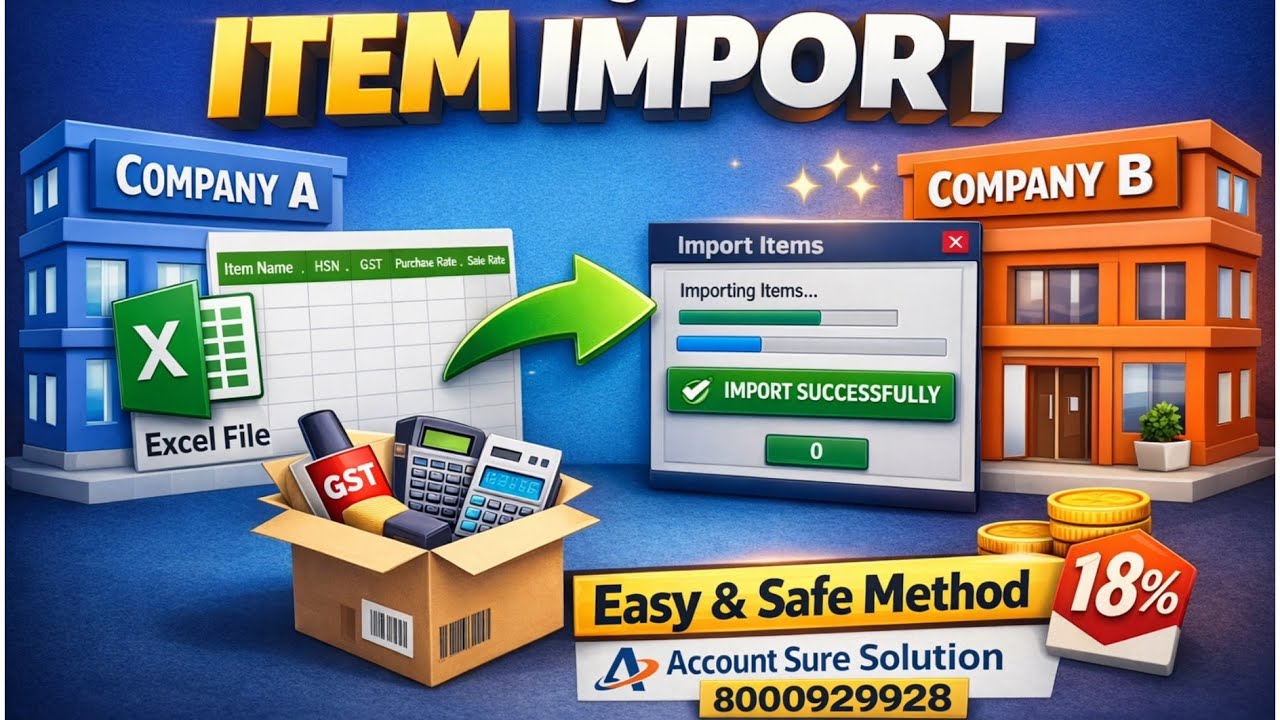 How to import Items in Busy Software ||एक Company से दुसरी Company Item कैसे Import करे Busy में 