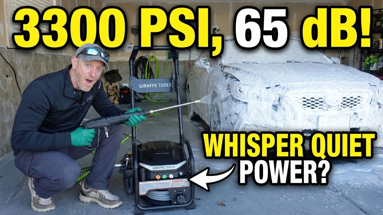3000 PSI but ONLY 65dB?! Giraffe Tools Grand Falls Max Pressure Washer