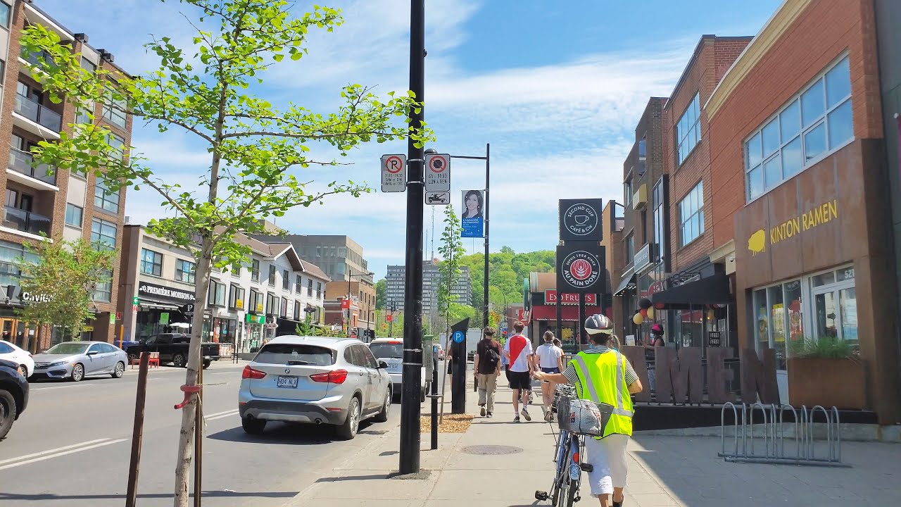 4K Walking on Côte-des-Neiges Road in Montreal, Quebec, Canada