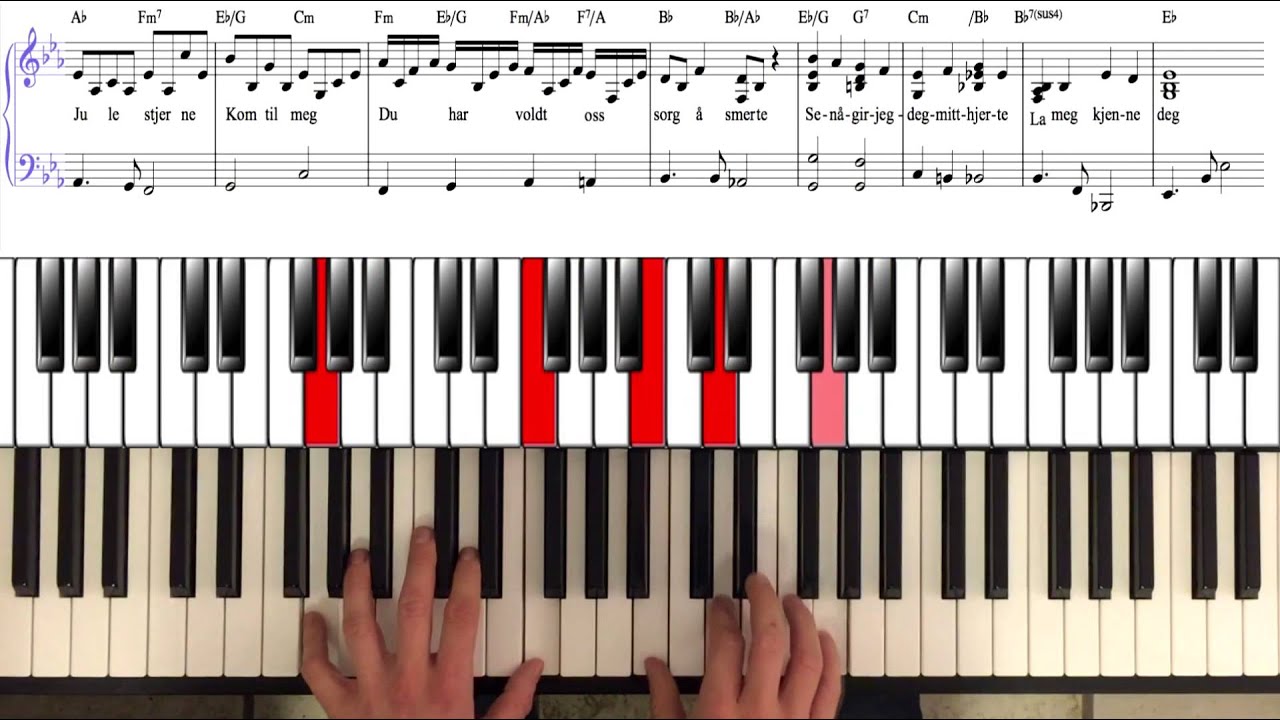 Sonjas Sang til Julestjernen - pianotutorial