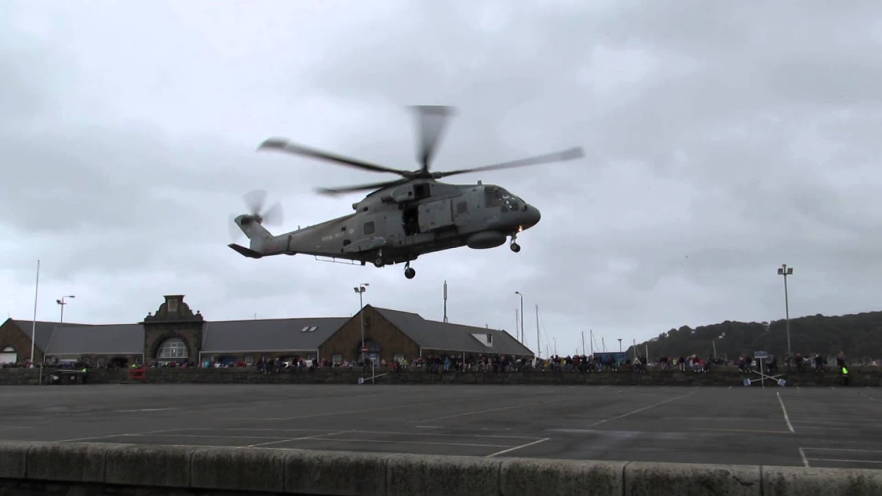 Merlin Landing on the North Beach Car Park in Guernsey