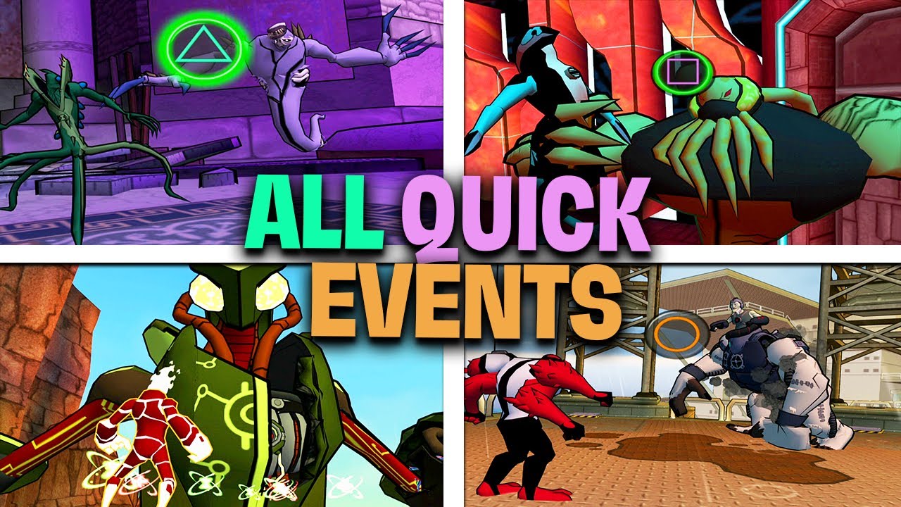 Ben 10 Protector Of Earth: All Quick Buttons Events 1080p 60Fps