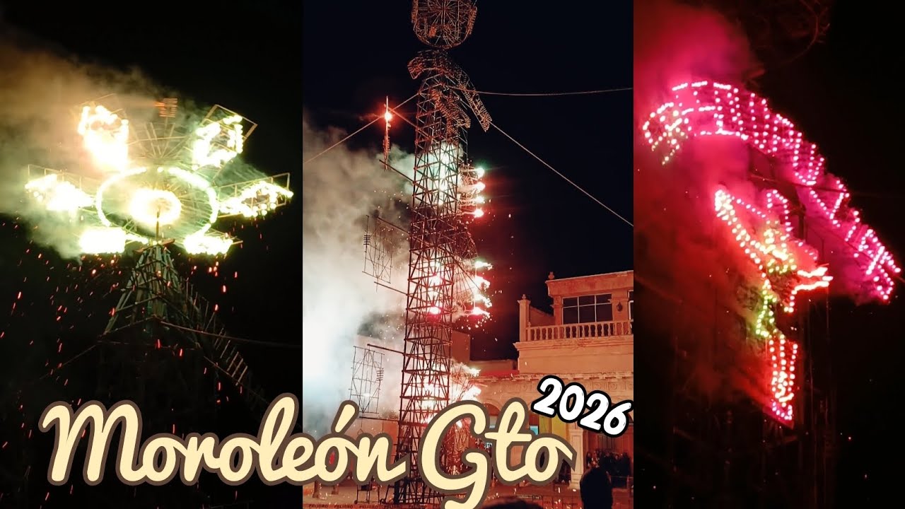 Quema de Castillo finalizando la procesión del Sr. De Esquipulitas Moroleón 2026