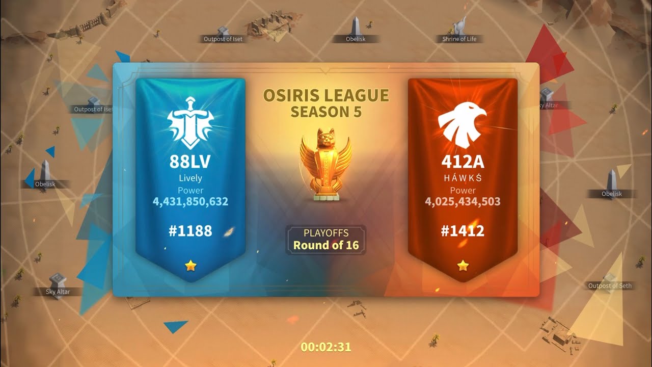 RoK. Osiris League s5. Top 16. 88LV vs. 412A.