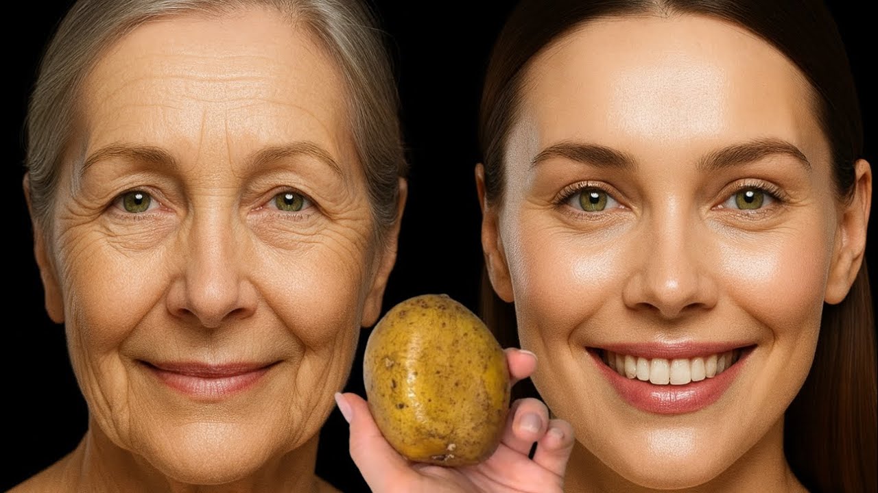 Картофель разглаживает все морщины за 10 минут, даже в 70 лет! #устранениеморщин