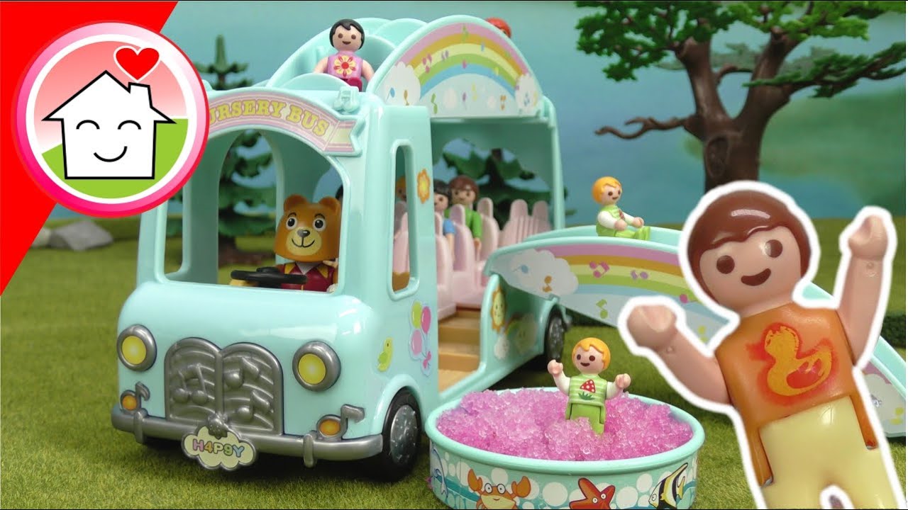 Playmobil Film Familie Hauser - Der Kinder Party Bus - Kindergartengeschichte mit Anna