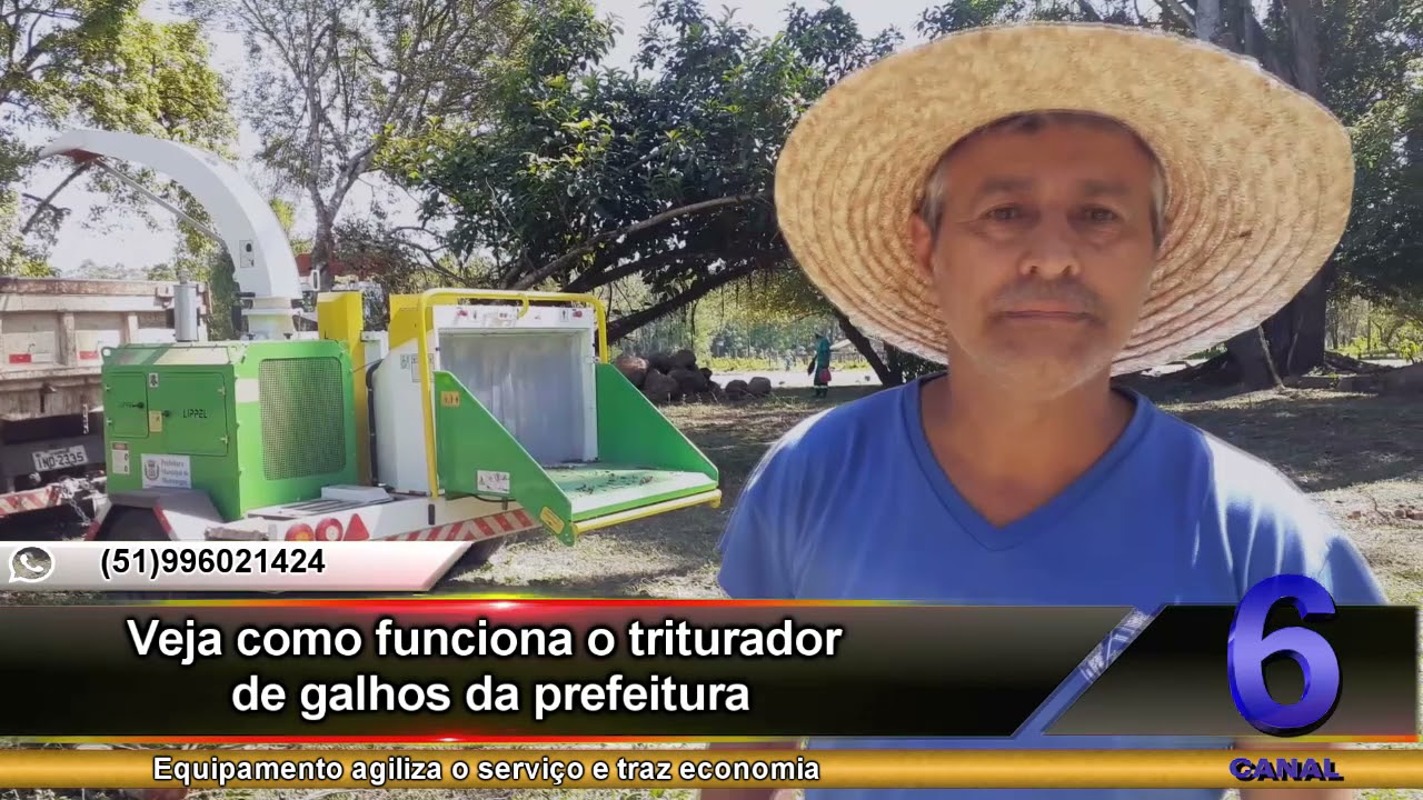 Veja como funciona o triturador de galhos da prefeitura