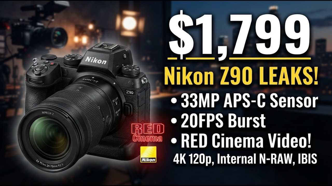 Nikon Z90 Leaks: $1,799 Price, 33MP, 20FPS & RED Cinema Video! 📸