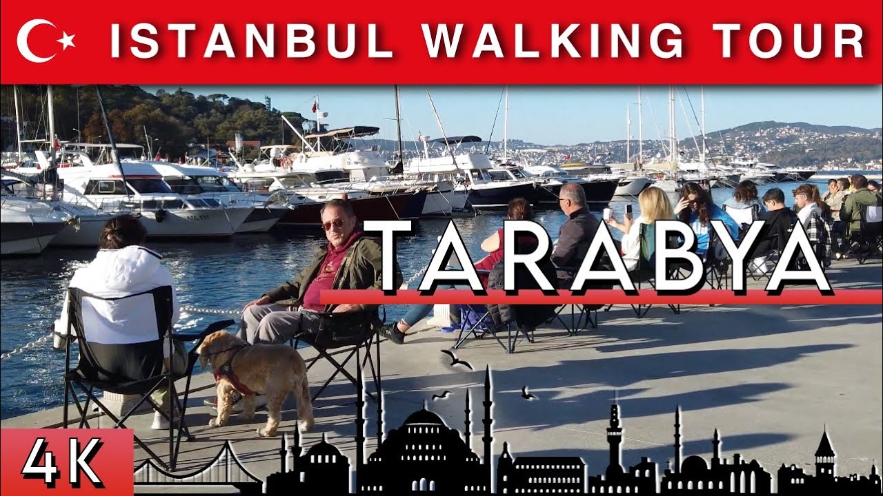 🇹🇷 Istanbul | Walking on the Tarabya seaside | October 2022 | 4K HD•60 fps