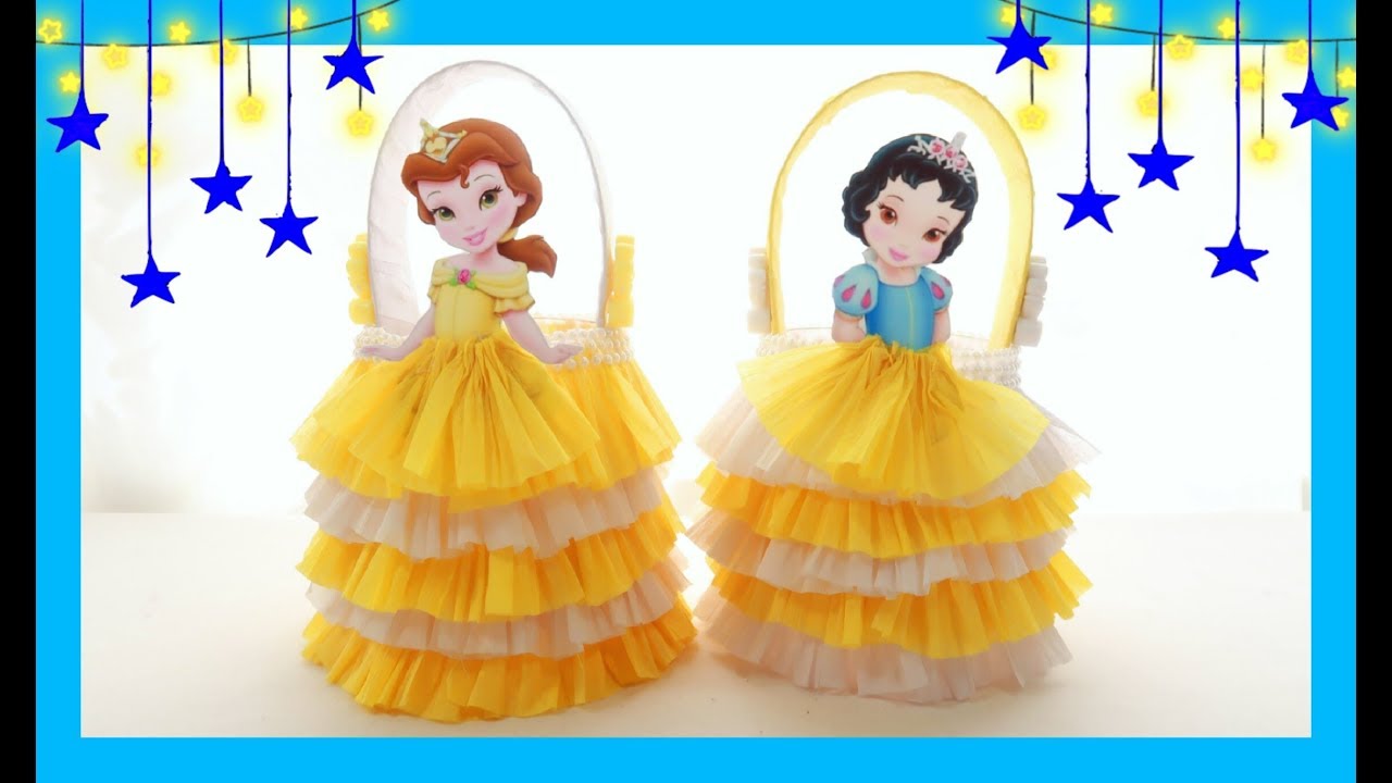 DULCERO CON BOTELLA DE PLASTICO | COMO HACER DULCERO DE PRINCESAS DE BLANCA NIEVES Y LA BELLA