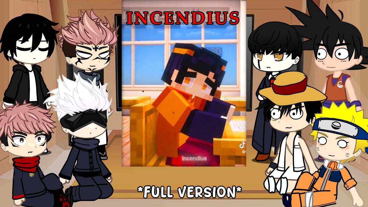 Anime Characters React To INCENDIUS | Minecraft & HamoodeG & AJTHEBOLD