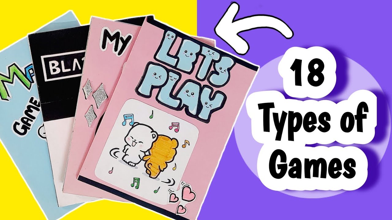 🤩DIY 4 Types of Easy GAMEBOOK Ideas at home with Paper@Tonni art and craft #papercraftideas