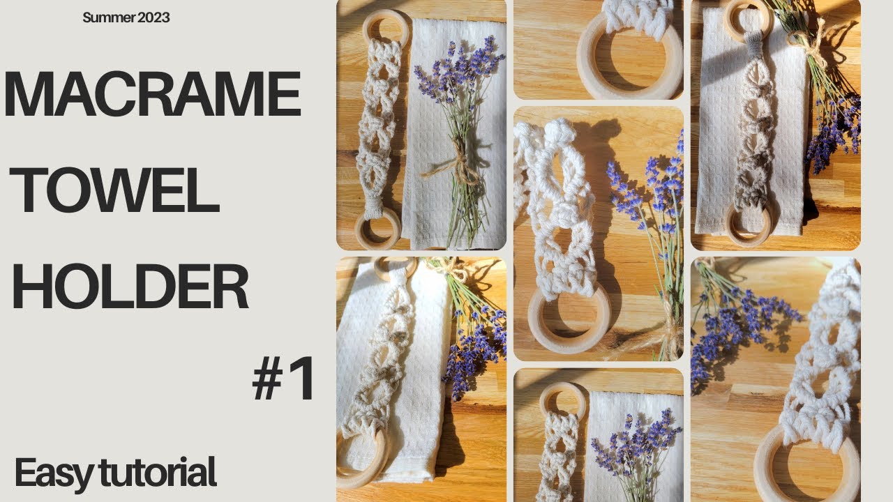 Macrame towel hanger tutorial | Easy Macrame | Macrame for beginner | DIY towel holder