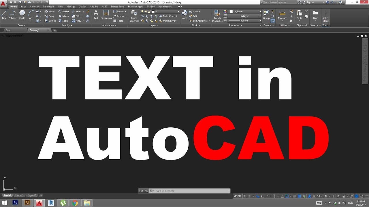 Text in AutoCAD Tutorial
