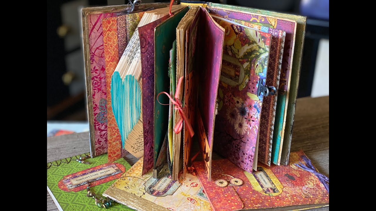ALTERED BOOK KEEPSAKE JOURNAL:  A Flip Through