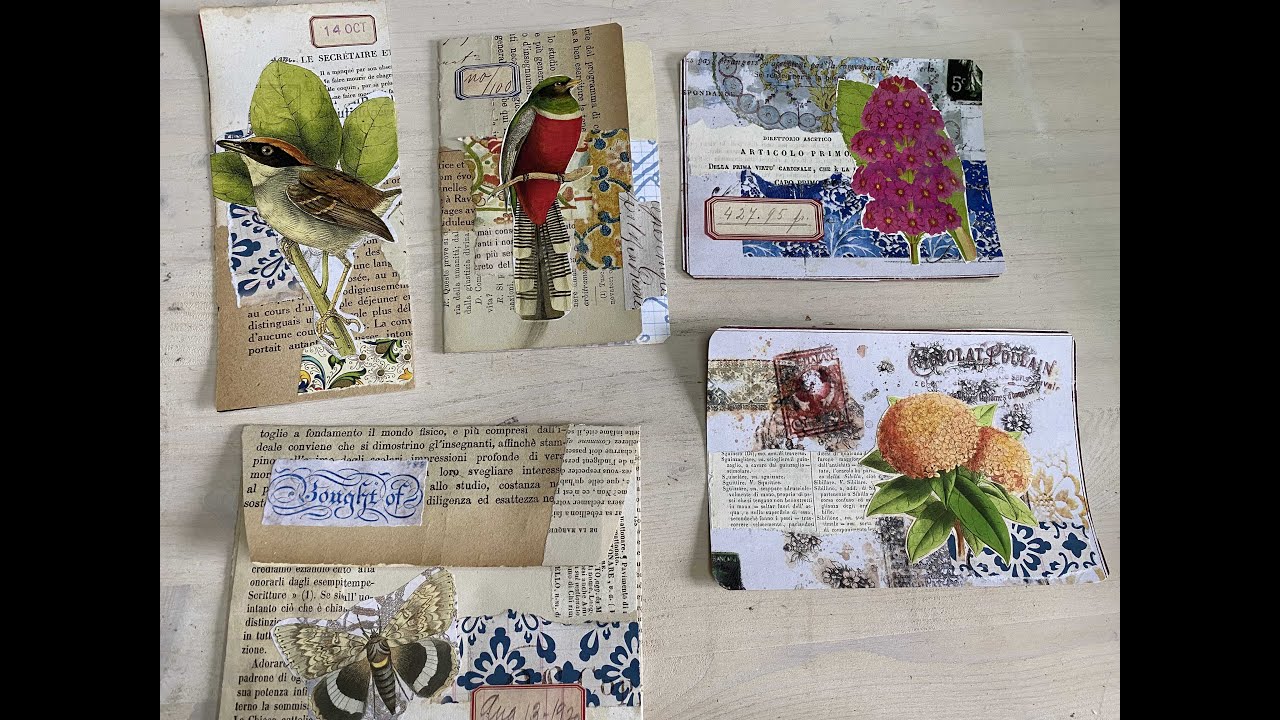 Craft with me | ANTIQUE book page collage masterboards