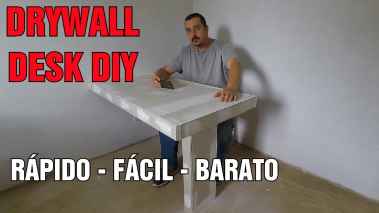Como Fazer MESA DRYWALL DESK Faça Você Mesmo DIY