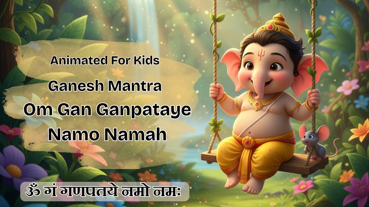 ॐ गं गणपतये नमो नमः | Kids Chanting | Joyful Ganpati Mantra for Children | Nanhi Duniya