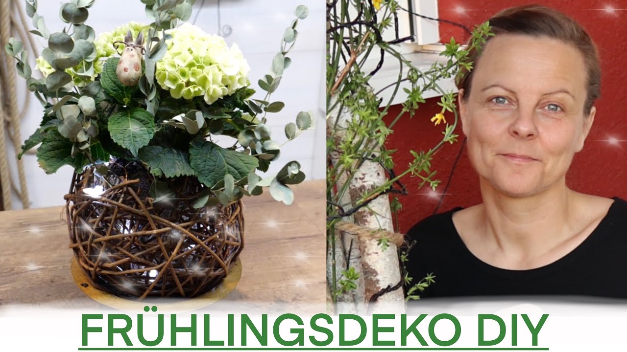 🔴  DIY: Frühlingsdeko 🌟 mit Lichterkette besondere Schalenform, Osterdeko 2021, Dekoidee