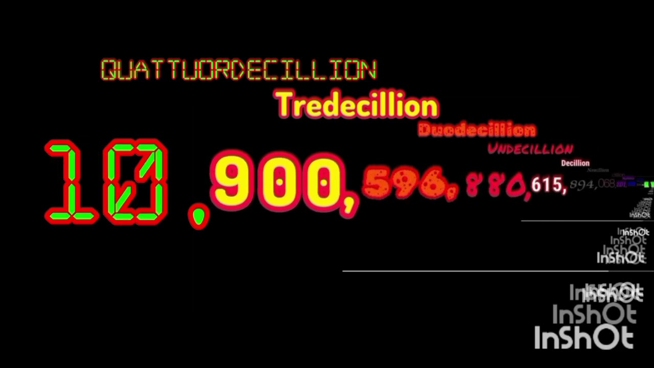 Numbers 0 to 1 Quindecillion with sounds @MiguelMeloTeixeira do 1 Sedecillion