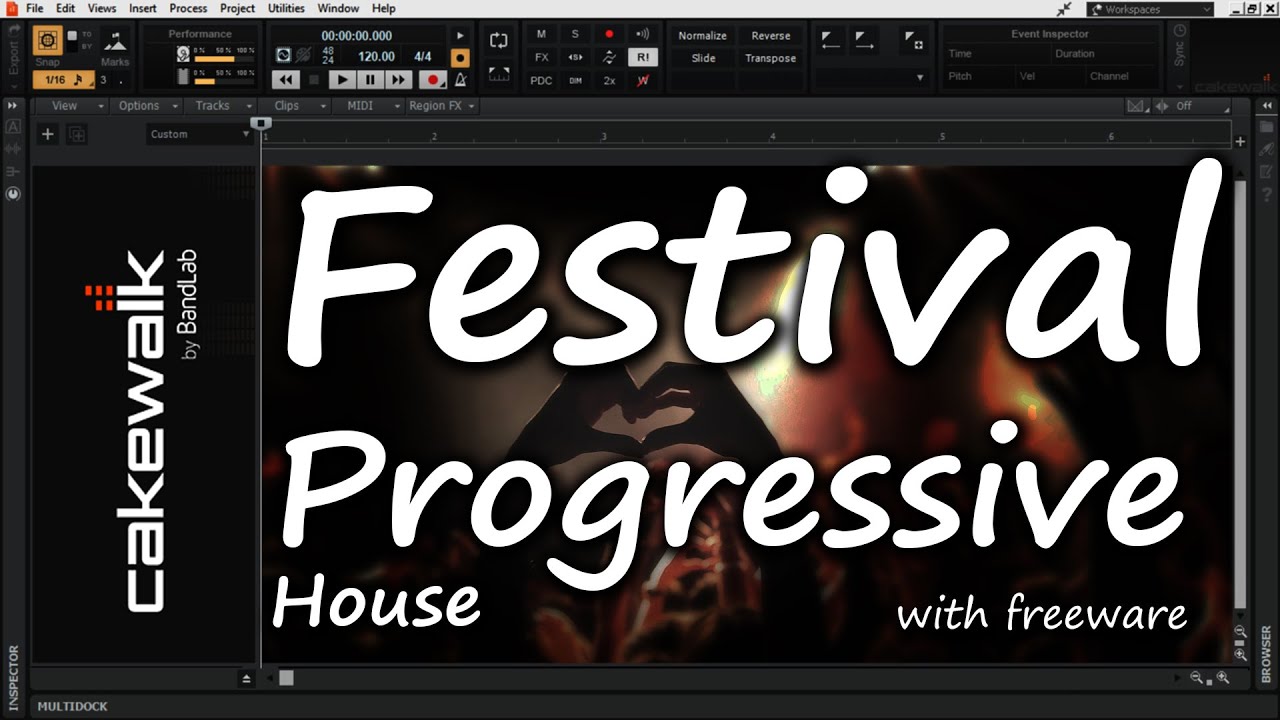 Making Festival Progressive (House) with freeware | EDM in Cakewalk by Bandlab