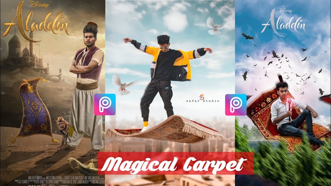 PicsArt Aladdin's Magical Carpet | PicsArt New Concept Photo Editing Tutorial in Hindi-Xafar Studio