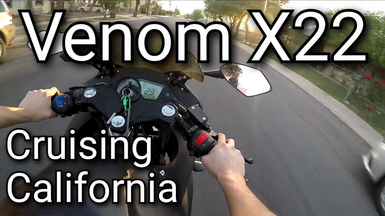 Venom X22 Motorcycle 125cc Cruising Southern California Streets