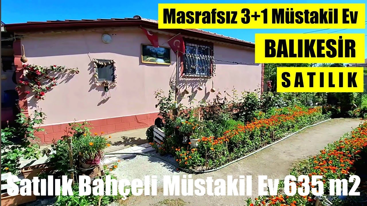 Balıkesir Satılık Bahçeli Müstakil Ev 635 m2 Masrafsız 3.950.000 TL
